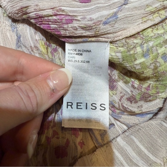 REISS Cari Printed Floral Smock Floral Dress Size 10 - Picture 5 of 9